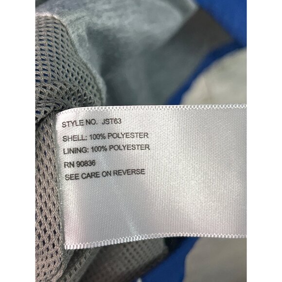 Sport Tek Menendez Soccer Jacket ‎ L Blue White Hooded Half Zip Windbreaker - Picture 7 of 14